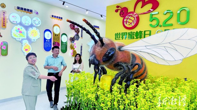 600-xxt2025-04-22～1｜4月21日，来自娄底市的养蜂人参观了科普陈列室。（本报记者 李新辉 摄）7bc6.jpg