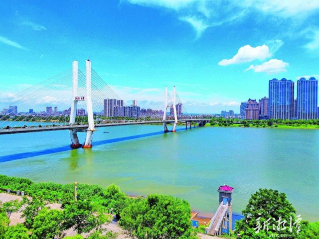 600-xxt2025-07-04～1｜蓝天碧水下的湘潭三大桥。 （本报记者 陈旭东 摄）369f.jpg